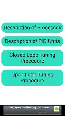 Emulate Android APK PID LOOP TUNNING POCKET GUIDE