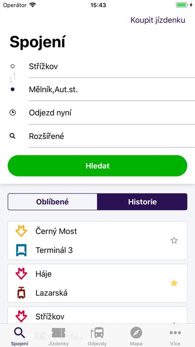 Emulate iPhone app PID Lítačka using MyAndroid