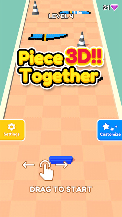 Emulate iPhone app Piece Together 3D using MyAndroid