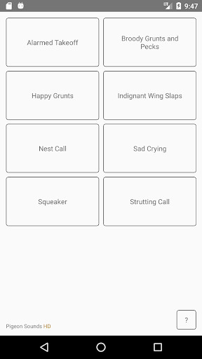 Run android online APK Pigeon Sounds HD from MyAndroid or emulate Pigeon Sounds HD using MyAndroid