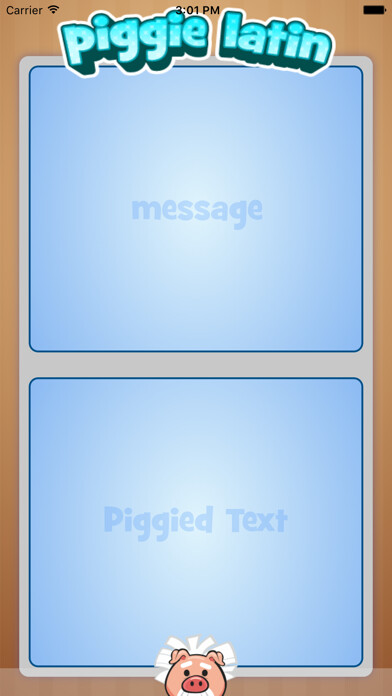 Emulate iPhone app Piggie Latin using MyAndroid