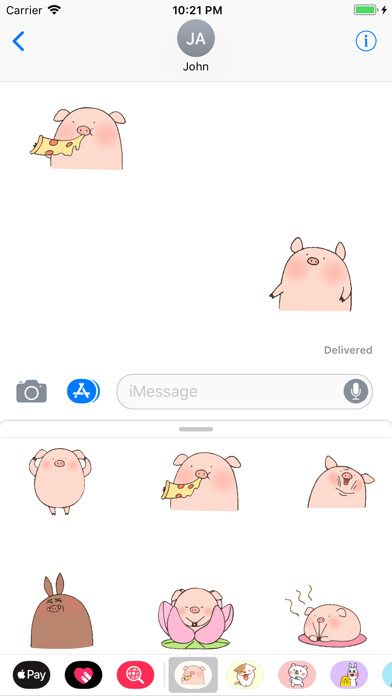 Emulate iPhone app Piggy Funny Animated Sticker using MyAndroid Emulate iPhone app Piggy Funny Animated Sticker using MyAndroid