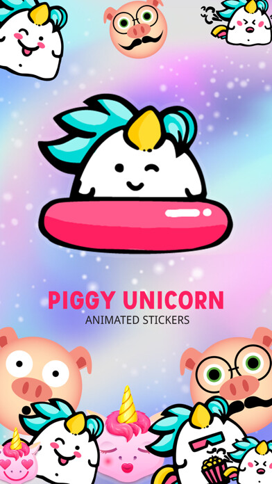 Emulate iPhone app Piggy & Unicorn Animated using MyAndroid