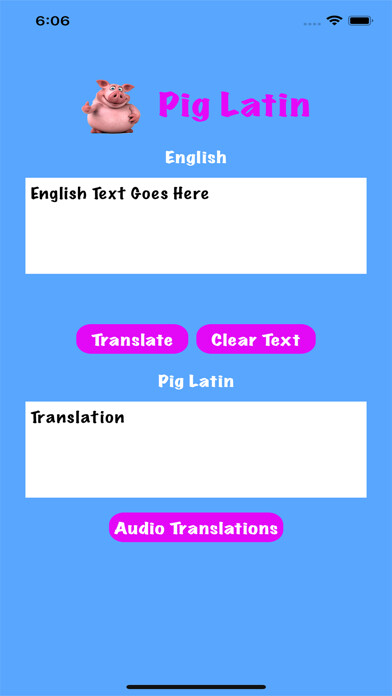 Emulate iPhone app Pig Latin 2.0 using MyAndroid
