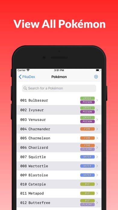 Emulate iPhone app PikaDex - Dex for every game! using MyAndroid Emulate iPhone app PikaDex - Dex for every game! using MyAndroid