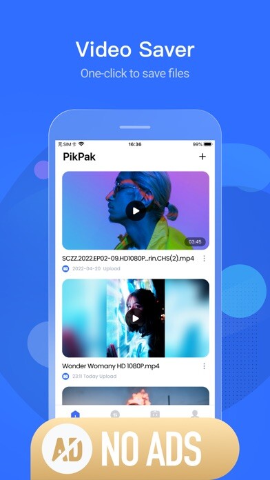 Emulate iPhone app PikPak - Private Cloud & Saver using MyAndroid
