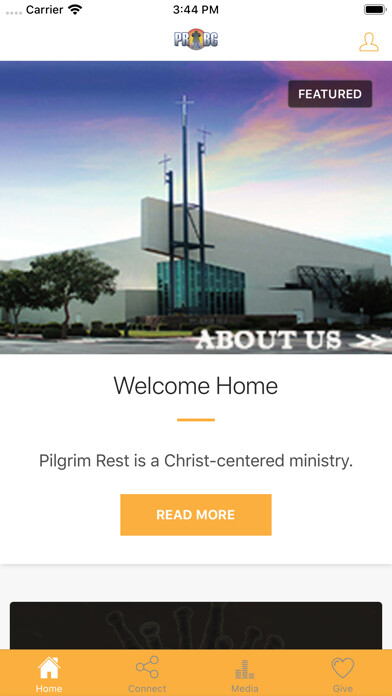 Emulate iPhone app Pilgrim Rest Baptist Church using MyAndroid