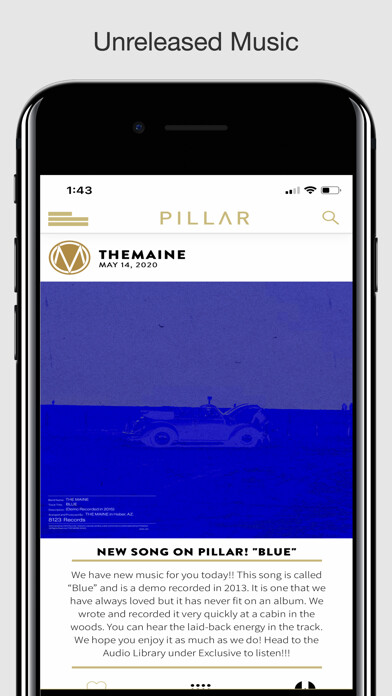 Emulate iPhone app Pillar: Music Community using MyAndroid
