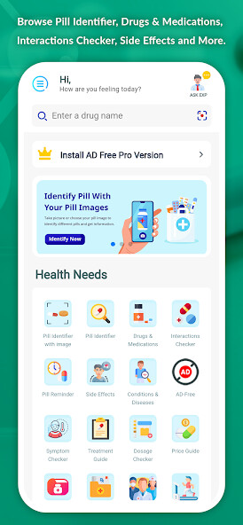 Emulate iPhone app Pill Identifier & Drug Search using MyAndroid