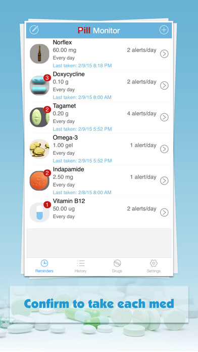 Emulate iPhone app Pill Monitor: Drug Minder using MyAndroid Emulate iPhone app Pill Monitor: Drug Minder using MyAndroid