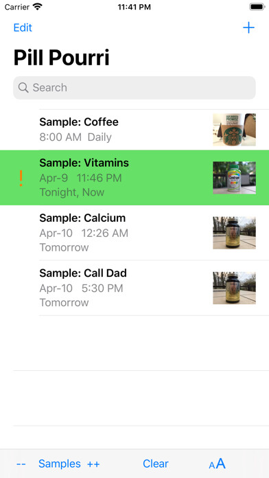 Emulate iPhone app Pill Pourri using MyAndroid