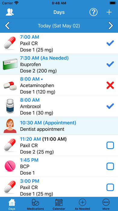Emulate iPhone app Pill Reminder and Med Tracker using MyAndroid