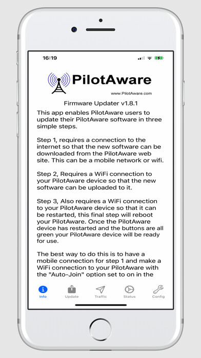 Emulate iPhone app PilotAware Firmware Updater using MyAndroid Emulate iPhone app PilotAware Firmware Updater using MyAndroid