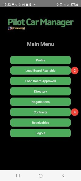 Run android online APK Pilot Car Manager from MyAndroid or emulate Pilot Car Manager using MyAndroid