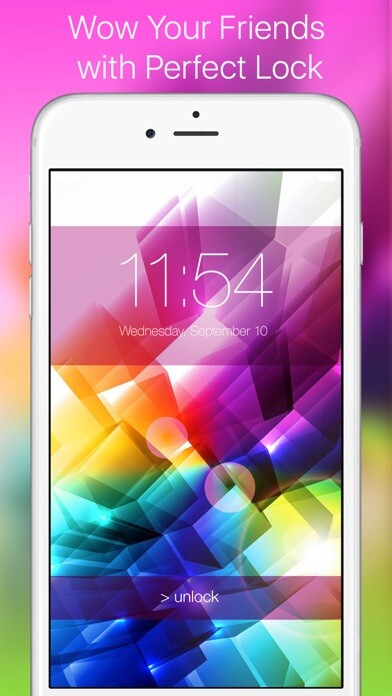 Emulate iPhone app Pimp my lock - Free Themes, Backgrounds & Wallpapers for Your iPhone Screen using MyAndroid