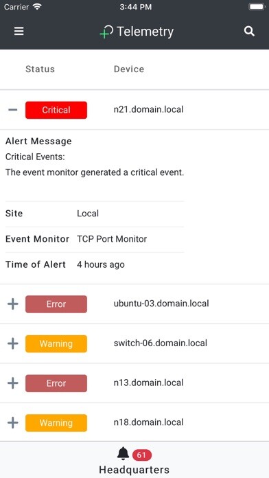 Emulate iPhone app PIM+ Telemetry using MyAndroid
