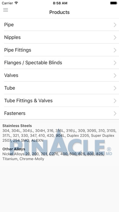 Emulate iPhone app PinAcle Catalogue using MyAndroid