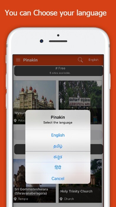 Emulate iPhone app Pinakin-Travel Audio Guide App using MyAndroid