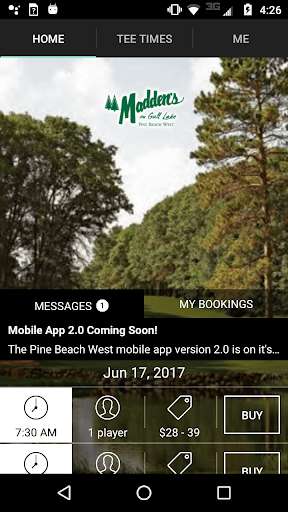 Emulate Android APK Pine Beach West Golf Tee Times