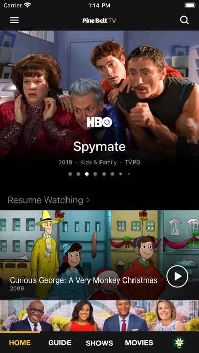 Emulate iPhone app Pine Belt TV using MyAndroid