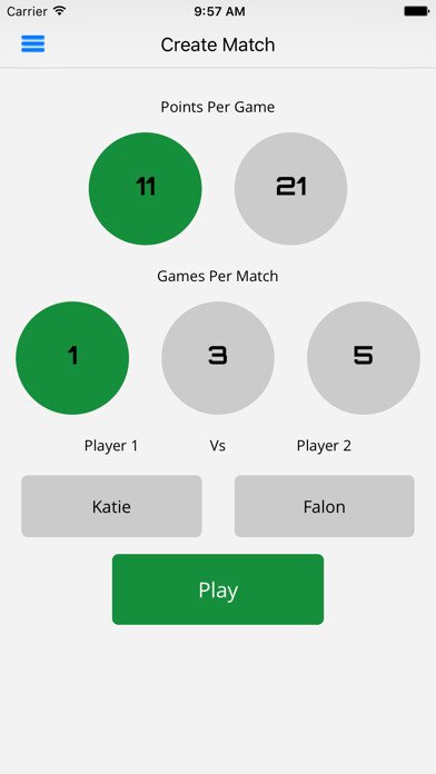 Emulate iPhone app Ping Pong Scorer Pro using MyAndroid