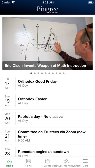 Emulate iPhone app Pingree School using MyAndroid Emulate iPhone app Pingree School using MyAndroid