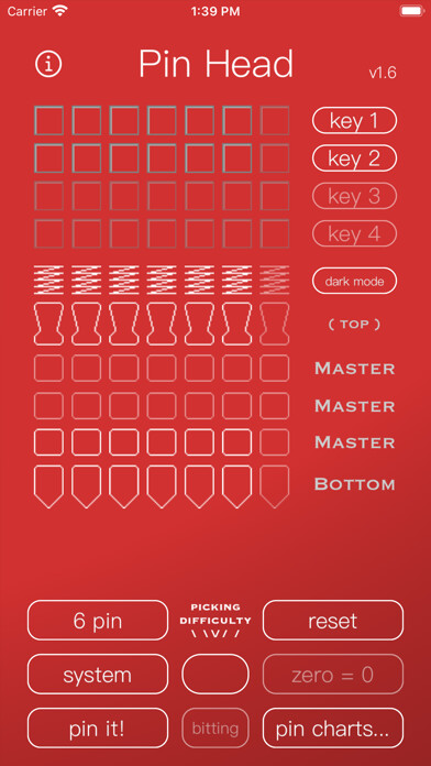 Emulate iPhone app Pin Head - Lock Cylinder Calc using MyAndroid Emulate iPhone app Pin Head - Lock Cylinder Calc using MyAndroid