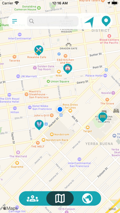 Emulate iPhone app PiNiT Maps using MyAndroid