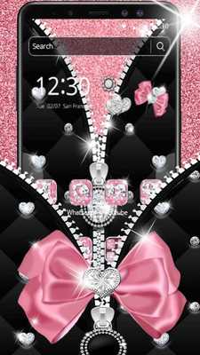 Emulate Android APK Pink Black Diamond Bow Zipper Theme Emulate Android APK Pink Black Diamond Bow Zipper Theme