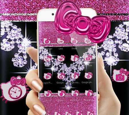 Emulate Android APK Pink Black Kitty Diamond Theme Emulate Android APK Pink Black Kitty Diamond Theme