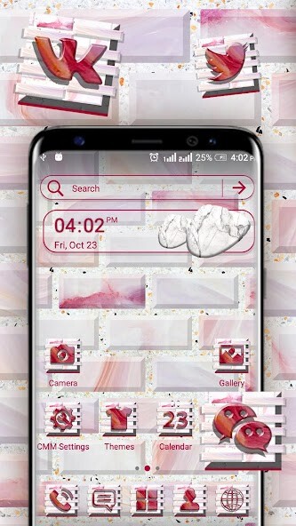 Run android online APK Pink Bricks Wall Launcher Theme from MyAndroid or emulate Pink Bricks Wall Launcher Theme using MyAndroid