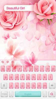 Emulate Android APK Pink cute keyboard Theme -free