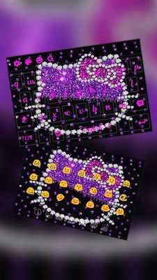 Emulate Android APK Pink Diamond Kitty Bow Keyboard wallpaper
