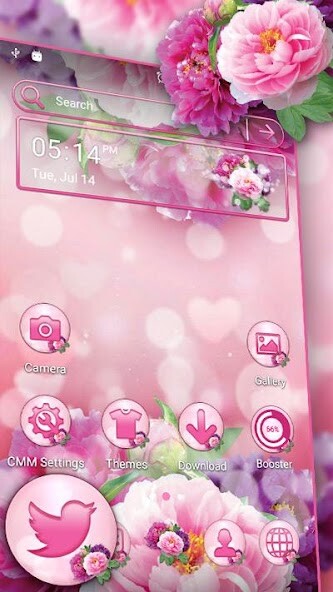 Run android online APK Pink Flower Bokeh Launcher Theme from MyAndroid or emulate Pink Flower Bokeh Launcher Theme using MyAndroid