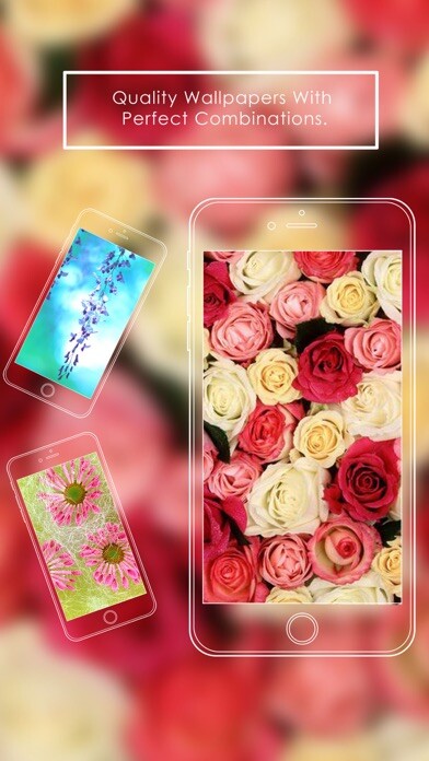 Emulate iPhone app Pink Flowers HD WallPapers & Background Free using MyAndroid
