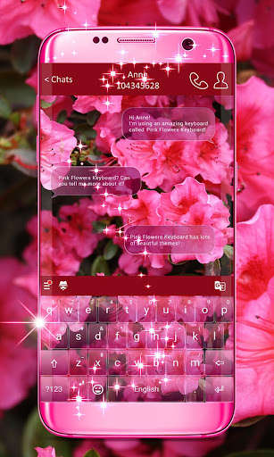 Emulate Android APK Pink Flowers Keyboard