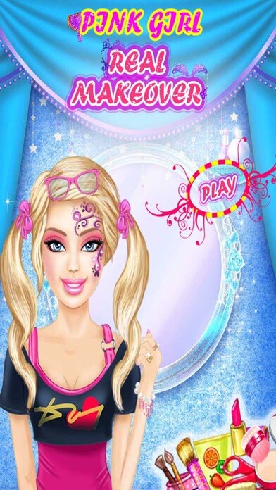 Emulate iPhone app Pink Girl Real Makeover Salon using MyAndroid