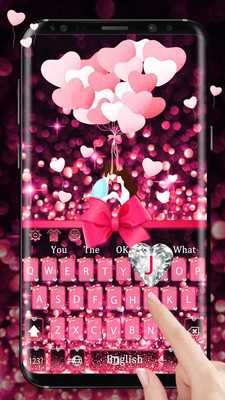 Emulate Android APK Pink Glitter Diamond Keyboard