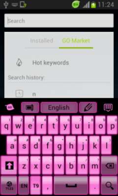 Emulate Android APK Pink Glow Keyboard