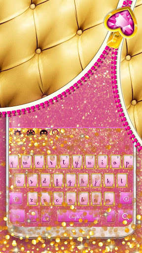 Emulate Android APK Pink Gold Zipper Keyboard