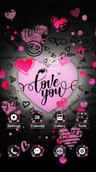 Run android online APK Pink Heart Love You- Wallpaper from MyAndroid or emulate Pink Heart Love You- Wallpaper using MyAndroid