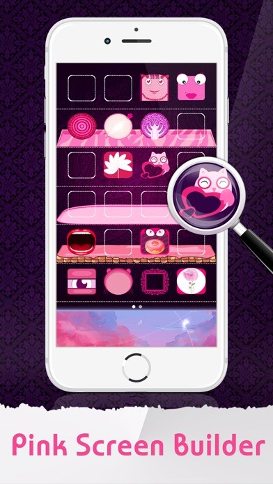 Emulate iPhone app Pink Icon Skins Maker & Home Screen Wallpapers for iPhone, iPad & iPod using MyAndroid Emulate iPhone app Pink Icon Skins Maker & Home Screen Wallpapers for iPhone, iPad & iPod using MyAndroid