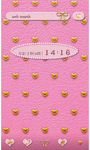Emulate Android APK Pink Leather  Heart Studs