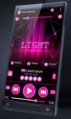 Emulate Android APK Pink lights PlayerPro Skin