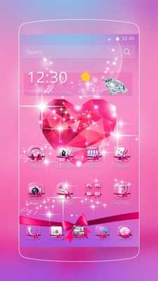 Emulate Android APK Pink Love Diamond Bowknot