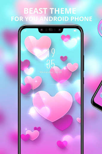 Run android online APK Pink Love Floating Romantic Theme from MyAndroid or emulate Pink Love Floating Romantic Theme using MyAndroid