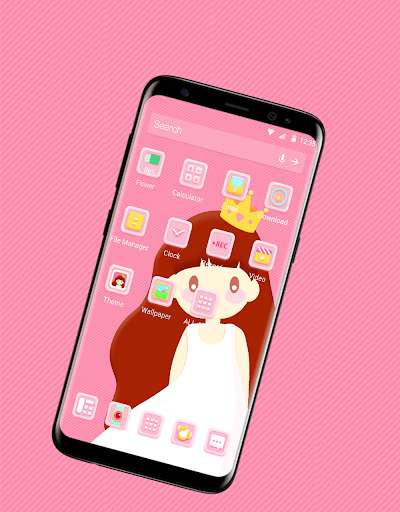 Run android online APK Pink lovely girl themes from MyAndroid or emulate Pink lovely girl themes using MyAndroid