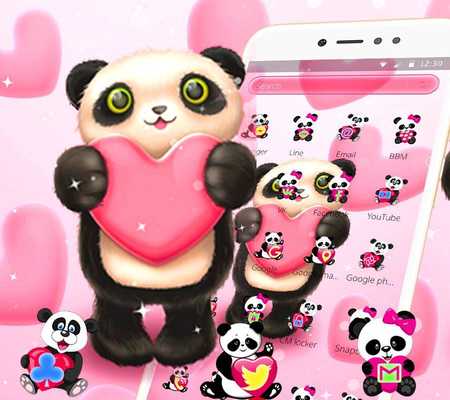 Emulate Android APK Pink Lovely Panda Love Theme Emulate Android APK Pink Lovely Panda Love Theme
