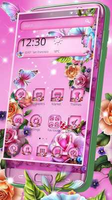 Emulate Android APK Pink Love Rose Garden Theme
