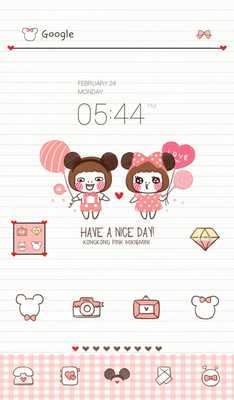 Emulate Android APK pink miki mini dodol theme Emulate Android APK pink miki mini dodol theme